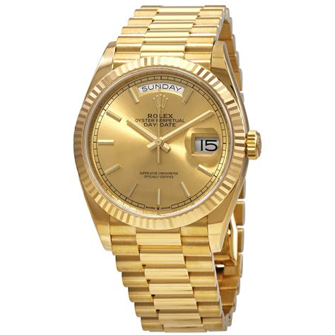 rolex day date gold with mineral dial|Rolex Day-Date price list.